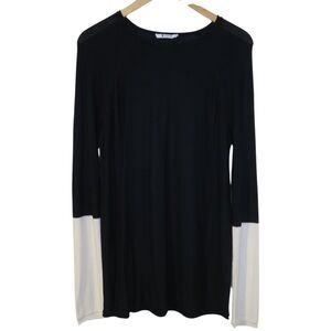 T by Alexander Wang Top Long Sleeve Tunic Blouse Layering‎ Soft Black